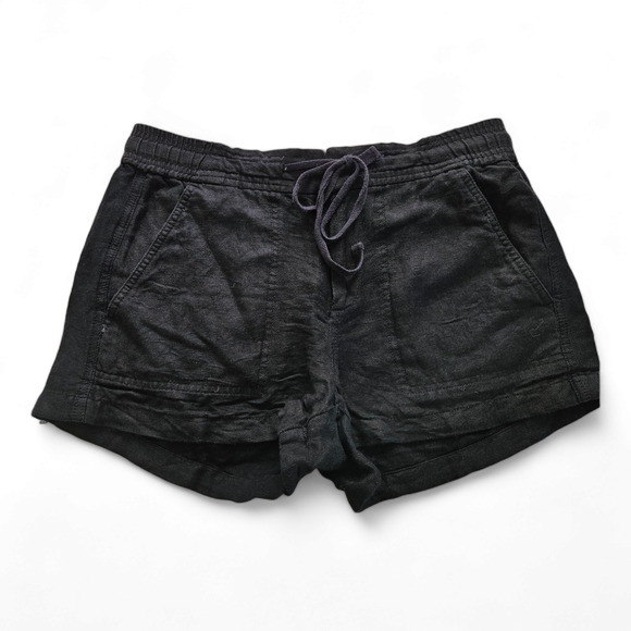 Lou & Gray Black Women's Linen Blend Shorts Size Small - Picture 2 of 5